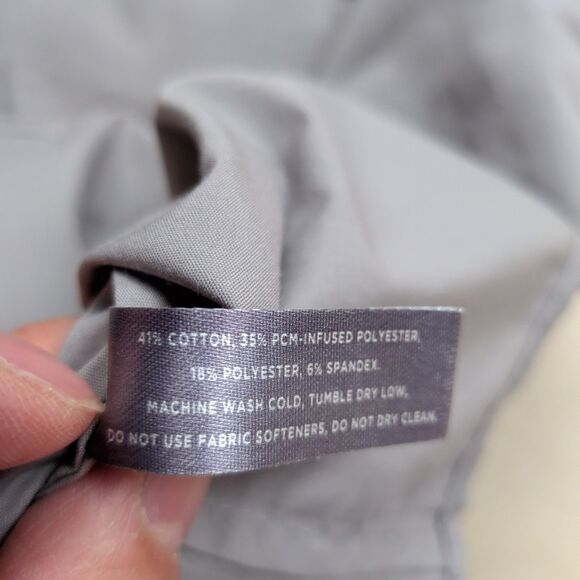 Ministry of Supply Shirt Mens M Gemini Long Sleeve Button Down Gray Vented - Picture 4 of 13